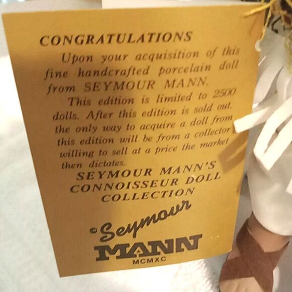 Seymour Mann 14” Tall Porcelain Native American Doll - Picture 5 of 7